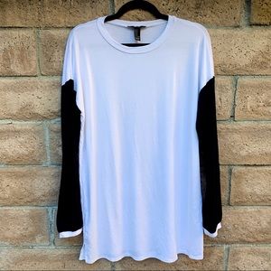 Color block oversized long sleeve